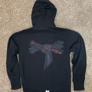 Cm punk Chicago straightedge hoodie w/thumbholes